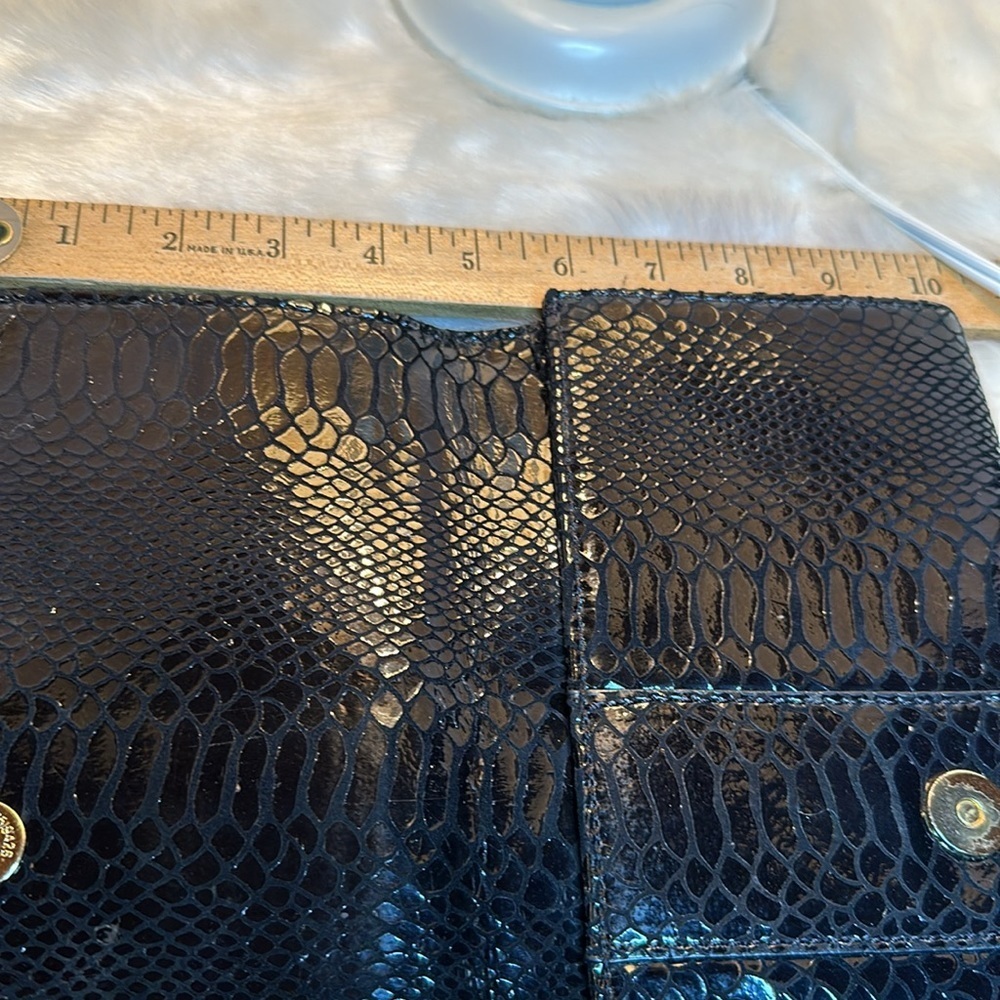Michael Kors black python leather clutch - Picture 3 of 8